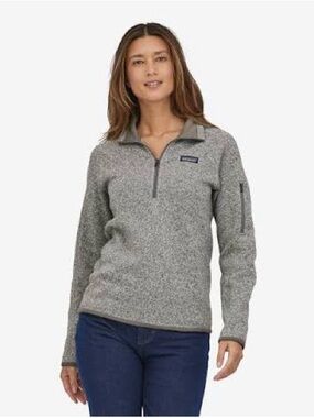 Patagonia Gray Quarter-Zip Sweater